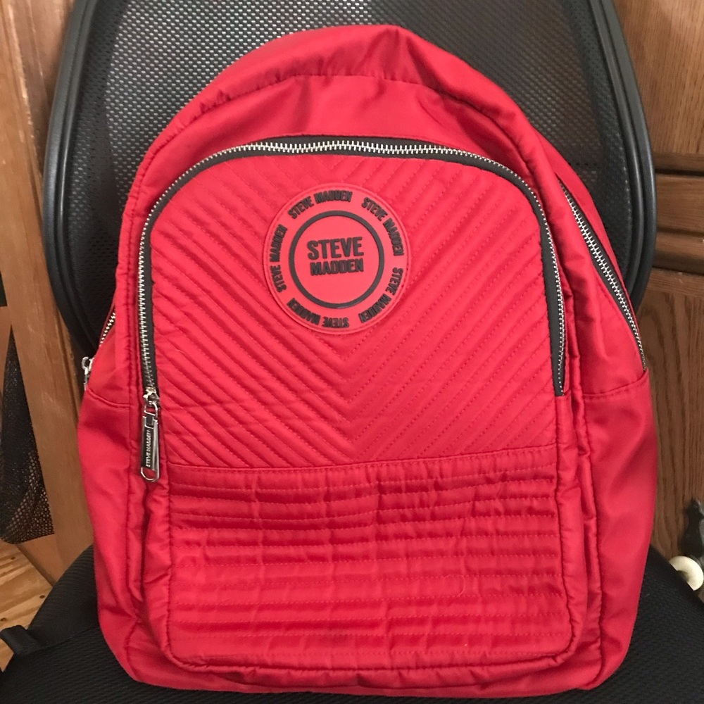 Red Steve Madden backpack
